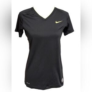 Nike PRO DRI-FIT Black V-Neck Tee. Sz. M